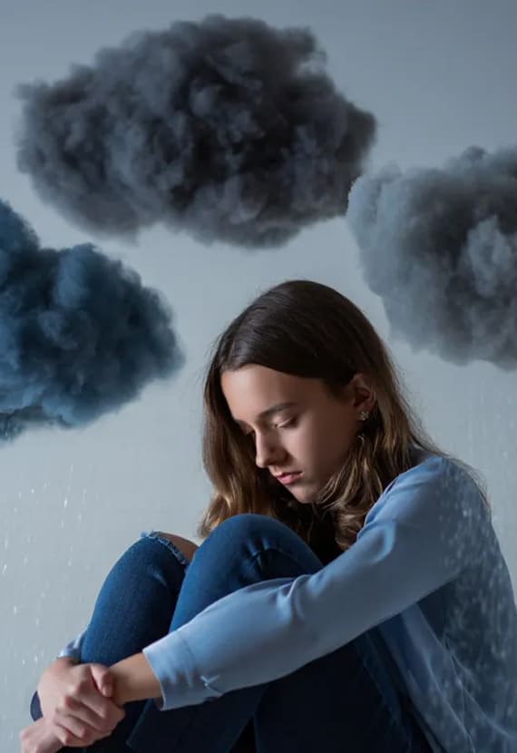 Девушка в депрессивном состоянии